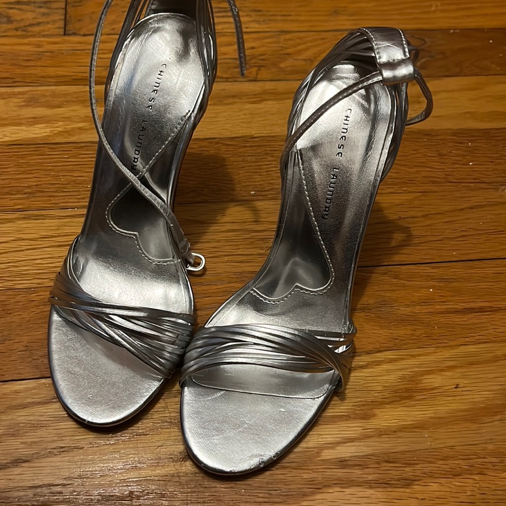 Silver Y2K Heels